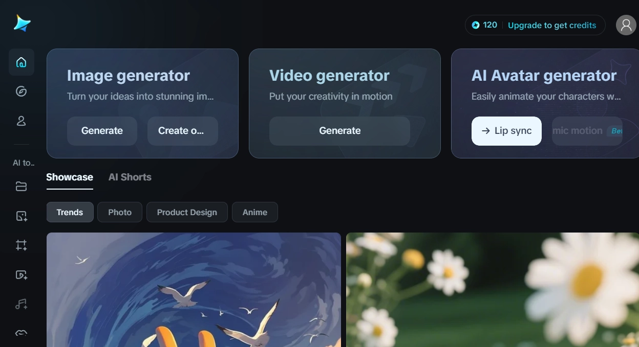 Dreamina platform dashboard for accessing OmniHuman AI avatar creation tools